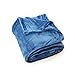 Cabeau Fold ‘N Go Travel Blanket Doubles as Neck Support Pillow, Versatile Lumbar Support Cushion, with Compact Travel Case - French Microfiber (Blue)