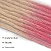 Noverlife 10 Strands 50cm/20″ Blonde to Pink Dreadlock Extensions, Single Ended Crochet Synthetic Dreadlocks Accessories, Jamaica Punk Hip-Hop Reggae Hair Braiding Wigs Faux Locs for Fashion Men Womenthumb 3