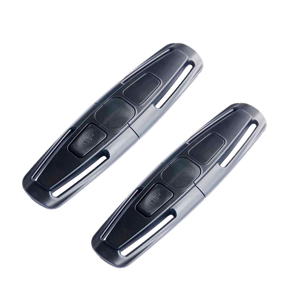 Baby Chest Strap Clip, Silence Shopping Universal Baby Chest Harness Clip, Car Safety Clip Buckle Lock Tite Toddler Chest Harness Clip Black 2 Packs