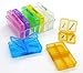 AUCH Portable Travel Weekly Pill Box Organizer Reminder - 7 Day 28 Compartments Tablets Storage Box Medicine Dispenser Vitamin Holder - 4 Times a Day Detach Case