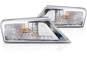 KarParts360 For Jeep Liberty 2008 2009 2010 2011 2012 Park/Signal Light Assembly Driver and Passenger Side Pair w/Bulbs Replaces CH2520145 CH2521145