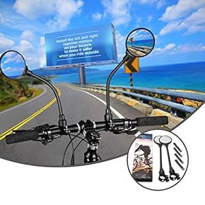 Fietsspiegels 2 stuks, 360 ° Draaibare Fiets Achteruitkijkspiegel Spiegel, Opvouwbaar Verstelbare Fietsspiegel, Fruitlet…