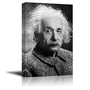 Portrait of Albert Einstein - Canvas Art Wall Art - 12"x18"