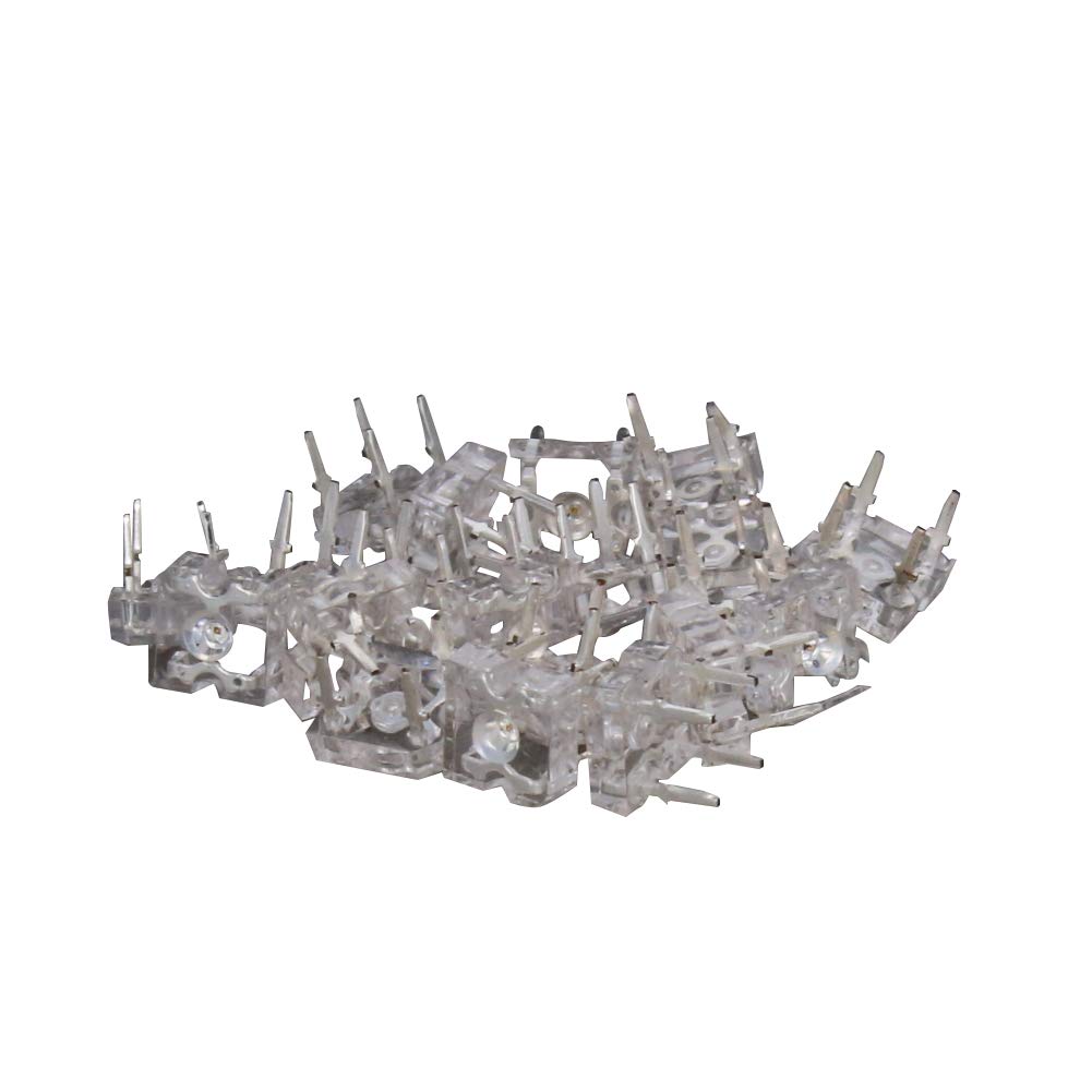 Othmro Red LED Lamps 3mm Piranha RED LED Diode Lights Round Super Flux 4 PINS Clear 1.8-2V 20mA Bulb Lamps Electronics Components Filcker Light Emitting Diodes 5 pcs