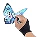 Mudder Tablet Glove Artist Anti-fouling Drawing Glove for Tablet, Pad and Art Creation, Black, 2 Pieces