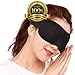 Dr Kao Sleep Mask with PREMIUM Quality Contoured Eye Mask Leopard Color Lightweight With Adjustable Velcro Strap - Blocks The Light Completely (BLACK)