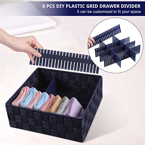image for KEDSUM Woven Storage Box Cube Basket Bin Container Tote Cube Organizer