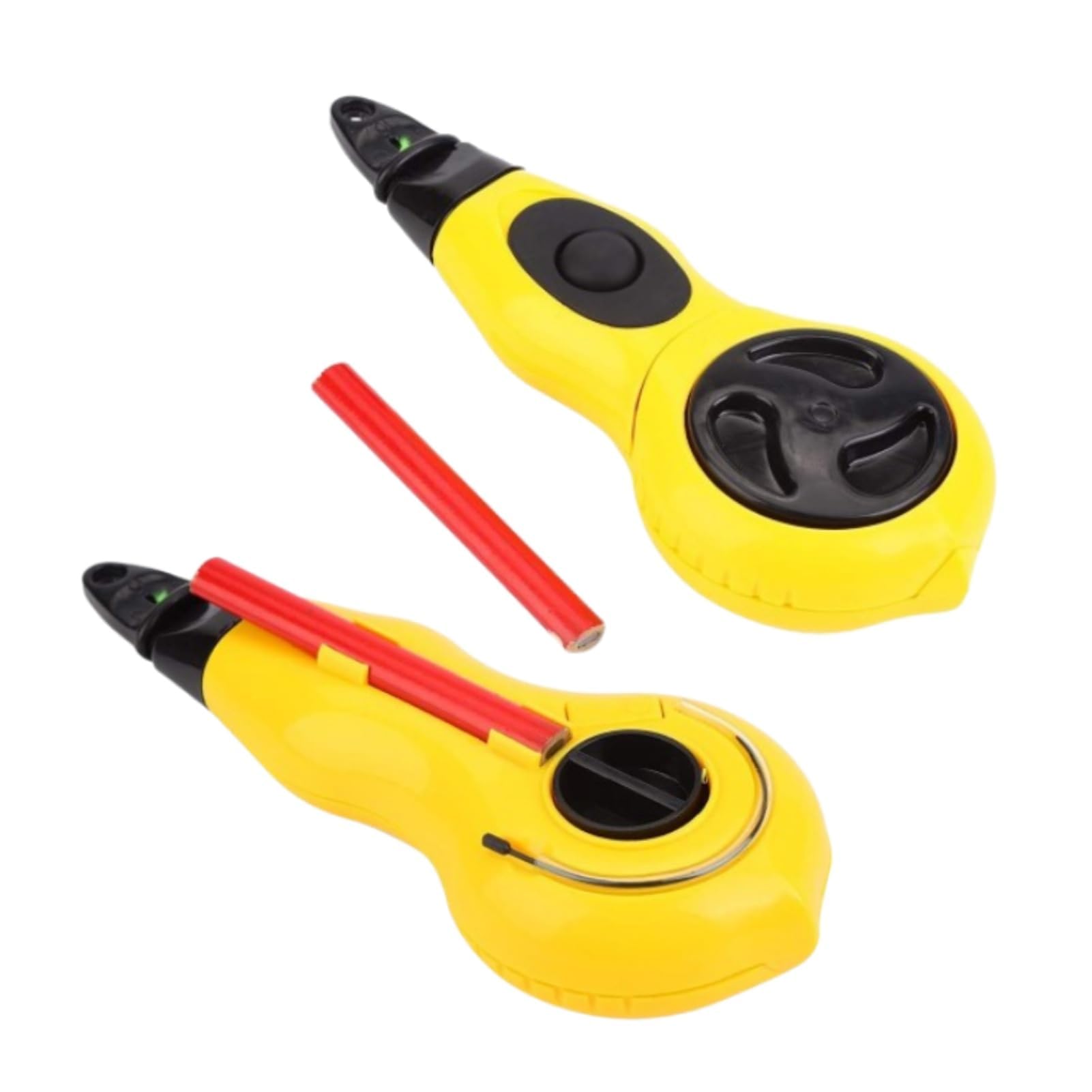 Beufee 2pcs Chalk Line Marker, Ink Marker Auto Callback String Level Instrument Tool Measuring Layout Chalk Lines for Making Wood Table Chair Desk Shelf Sofa Bed