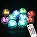 Acmee (pack of 10) Multi-color 3 LEDs Water Proof floral Light with Remote Control /12 colors LED Submersible Tea Light with remote control for Wedding or Party Decoration