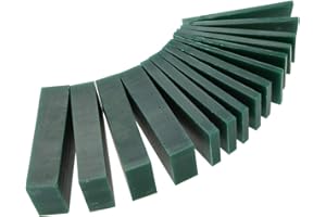 SALMUE 15 PCS 4/6/8/21/23mm Thickness Green Carving Wax Piece, Jewelry Engraving Making Tool Mold Wax Ring Solid Carving Wax for Jewelry Ring Tool practice