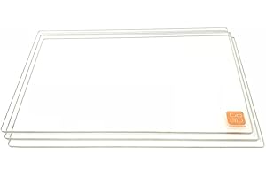 GO-3D PRINT 150mm x 230mm Borosilicate Glass Plate/Bed w/Flat Polished Edge for Creator & Makerbot Replicator 3D Printer - 3 Pack
