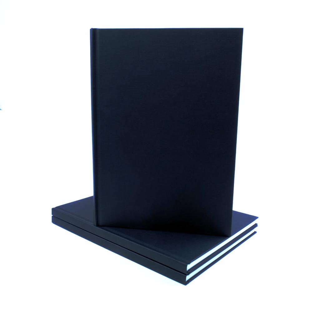 Seawhite Black Cloth Hardback Sketchbook A4 Portrait