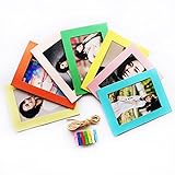 6" Photo Frame Album DIY Picture Colours Frame with Hanging Clips Hemp Rope Pack of 7