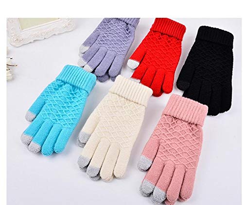 Winter HOT WaitingU Thicken Soft Knitted Texting Touch Screen Gloves Smartphones PC Laptop Tablet Driving Skiing Cycling Liners Smart Touch-nology in Fingertips iPhone Use Outdoors - Thumbnail 5