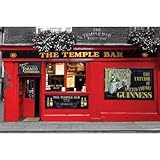 The Temple Bar - Dublin, Ireland (Pub) Art Poster Print - 24x36 Poster Print, 36x24 Travel Poster Print, 36x24