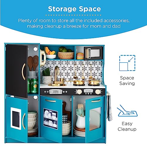 Best Choice Products Pretend Play Kitchen Wooden Toy Set for Kids w
