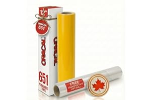 Oracal 651 Gloss Permanent Adhesive Craft Vinyl (12Inch x 10ft) for DIY Decal Bumper Sticker Wall Window Decor Mugs Using Vin