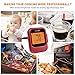 Digital Meat Thermometer, Wireless Bluetooth Meat Thermometer with Probe & Metal Clip Smart BBQ Oil Thermometer Deep Fry APP Monitor Remote Controlled for Grilling Cooking Oven Kitchen Smoker (Red)