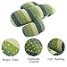 EDLDECCO Home Decorative Soft Plush Cactus Throw Pillow Handmade Stuffed Cushion for Chair Novelty for Office Wedding Festival St. Patrick's Day Decoration (Stripe Cactus Pillow)