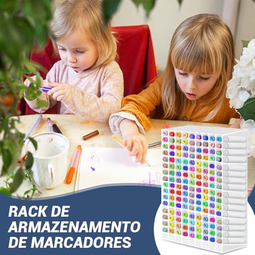 Organizador de Canetas de Acrílico, Organizador de Caneta Touch, Organizador de Marcadores, Organizador de Marcadores de Acrílico para Marcador