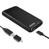 AOKO USB C 3.1 to 2.5-inch 7mm to 15mm SATA Hard Drive Enclosure(UP to 15mm Thick HDD),Tool-Free Portable Hard Drive Case Converter with Dual USB-A to C Y Cable and USB A to C Adapter