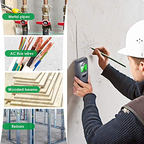 Stud Finder Wall Scanner - 4 in 1 Electric Multi Function Wall Detector Finders with Digital LCD Display, Center Finding Stud Sensor & Sound Warning for Studs/Wood/Metal/Live AC Wires