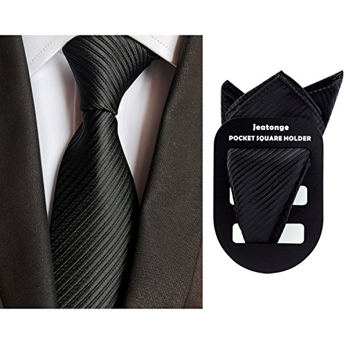 Lot 6 Pcs Mens Ties and 6 Free Matching Pocket Squares, Men's Classic Tie Necktie Woven Jacquard Neck Ties Gift box packing (6+6 style 02)
