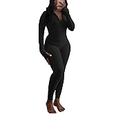 Vssjavun Women 2 Piece Outfits Sweatsuit Sets Long Sleeve Zipper Workout Jacket with High Waist Legging Sets Tracksuit