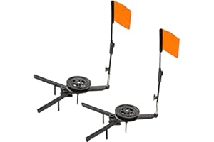 2pcs Outdoor Ice Fishing Equipment Gears Tip Up Rod Up Strikes Indicators with Poles Flags Accessory Ice Fishing Ups