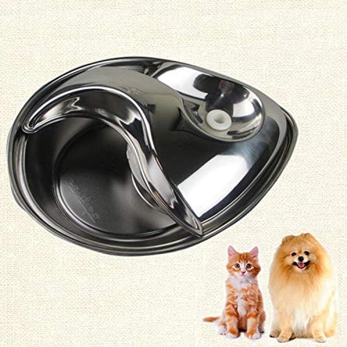 zhezheqwer Cat and dog water dispenser stainless steel ocean core water dispenser intelligent pet water dispenser automatic circulation cat and dog water bowl