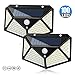 Solar Lights Outdoor 100 LEDs Solar Motion Sensor Light Outdoor 1000 Lumens Waterproof Security Wall Night Light with 3 Modes 270° Wide Angle for Garden, Patio Yard, Deck Garage, Fence, Porch, 2 Pack