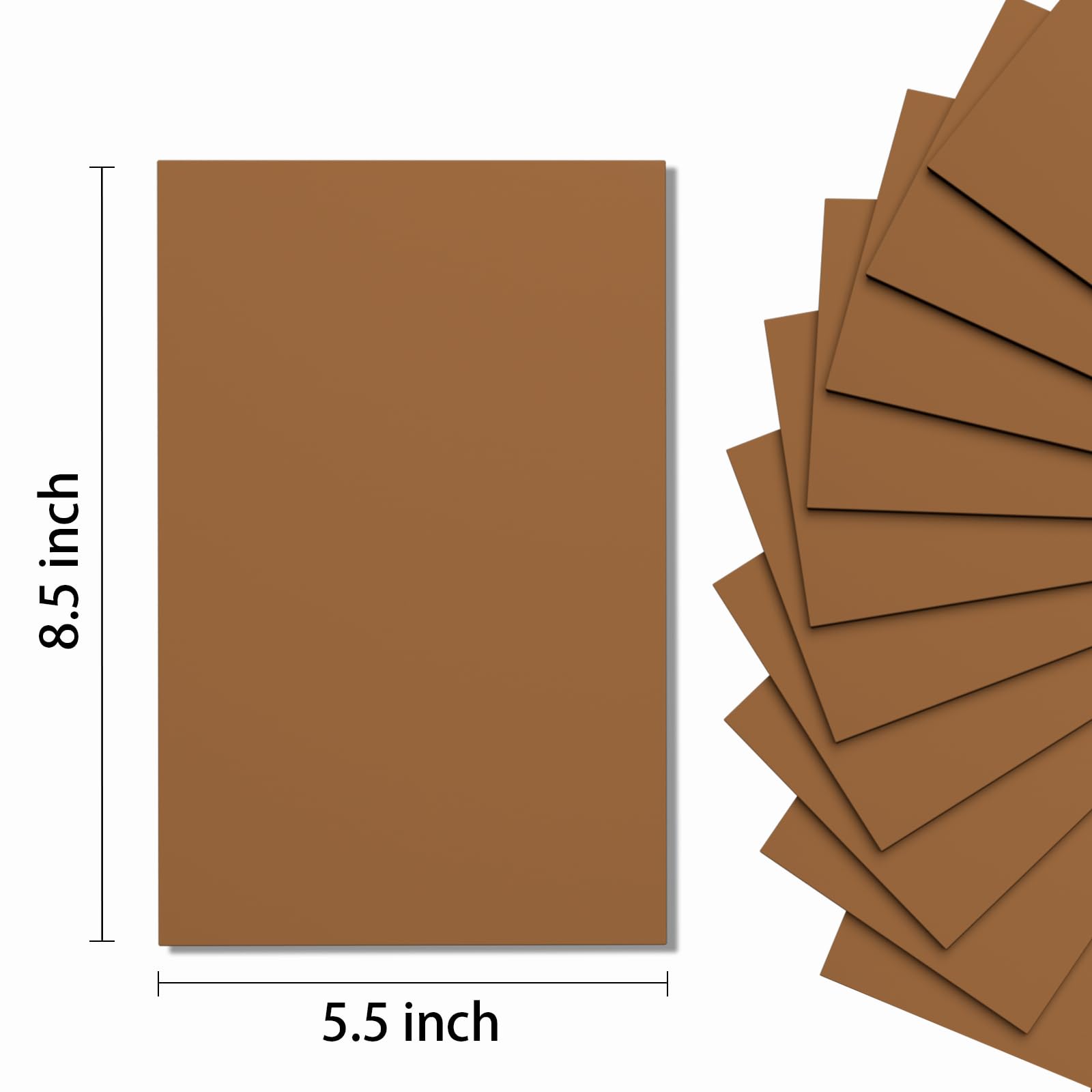 Do²ping Brown Foam Sheets Crafts, 8.5x5.5 Inch Eva Craft Foam Paper for Crafts Project Classroom Scrapbook DIY Cosplay (Brown-10 Sheets)