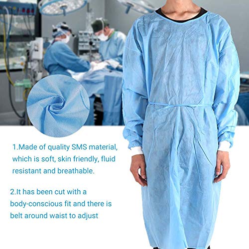 100Pack Disposable Isolation Gown, FDA Registered, CE certified Level