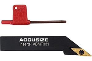 Accusize Industrial Tools 3/4'' Left Hand Svjb L-12-3b Tool Holder, with Vbmt331 Carbide Insert, 2373-6010