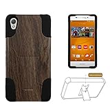 Spots8Â« Image Design Cases for Sony Xperia Z3V, Glossy Image Design Series Dual Layer Silcone Bumper+ Hard Shell Case with built-in Kickstand - Rich Tobacco Maple Wood