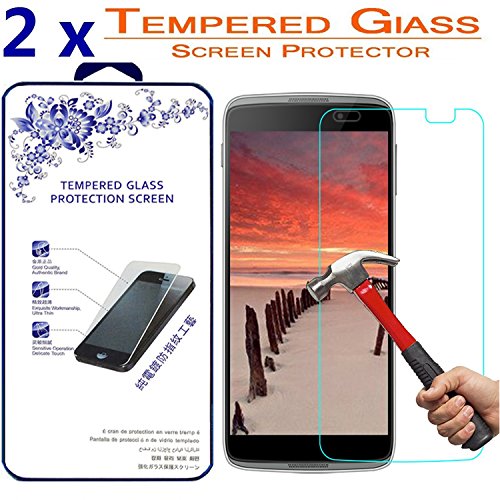 2x glass screen protector for alcatel onetouch idol 3 5.5 inch [2…