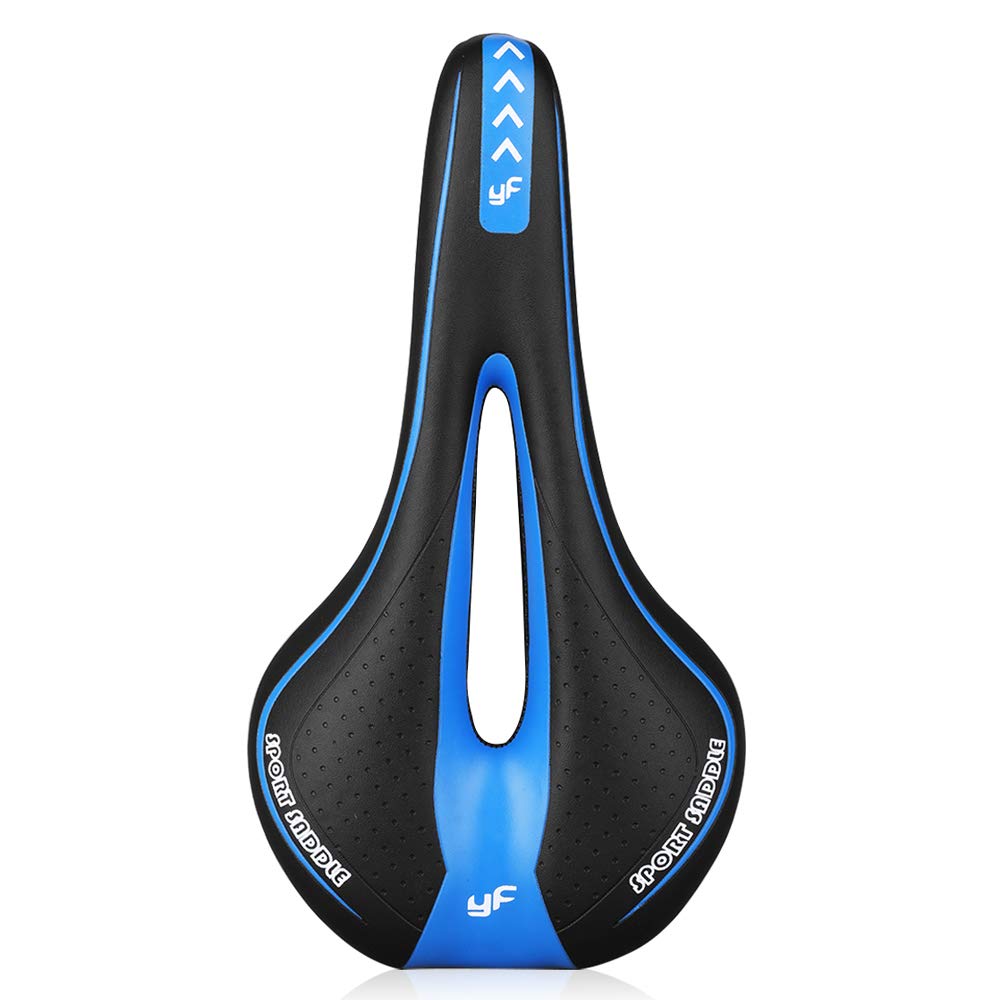 VOANZO Memory Sponge Bike Saddle Mountain Bike Seat Cushion Pad with Central Relief Zone and Ergonomics Design Fit for Road Bike and Mountain Bike