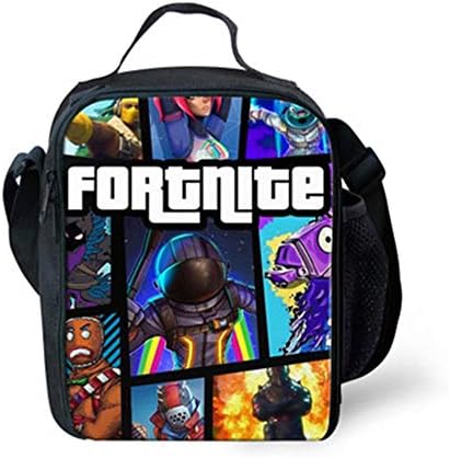 3D Printing Fortnite Cover Lunch Box Waterproof Insulated Lunch Bag Portable Lunchbox for School Travel Office