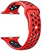 SELLERS360 Soft Durable Nike + Sport Replacement Wrist Strap for iWatch Series 1 Series 2 Apple watch band (Red/Black 42mm M/L)