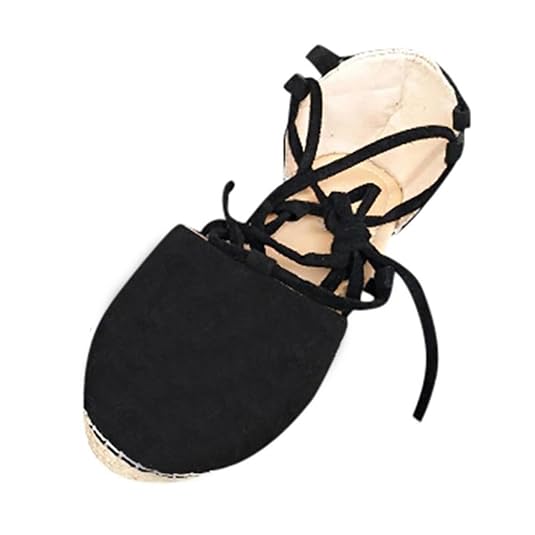 VJGOAL Damen Sandalen, Damen Roman Flat Lace-up Espadrilles Sommer Chunky Urlaub Sandalen Schuhe Strap Schuhe