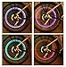 Fantasy Life Bike LED Valve Stem Lights - LED Light up Tire Valve Caps - Wheel Light (Colorful Fan Shaped) 4pcs