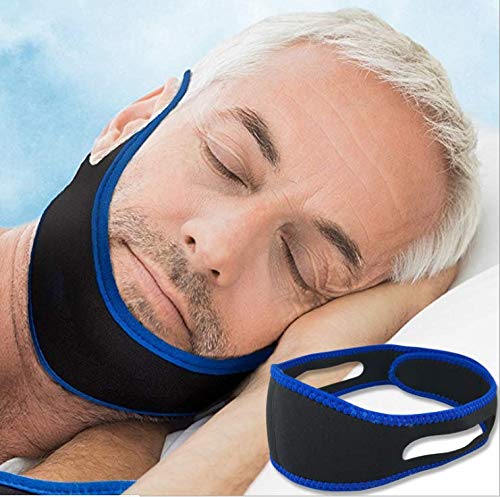 Anti-Ch Chin Strap, Comfortable Natural S Solution, Sn Device, Adjustable Devices, Men and Women with nostrils to Reduce S and Sleep Sleep Sleep Respirator (Blue)