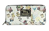 Loungefly Disney Tinkerbell Peter Pan Fairy Tattoo Flash Vegan Zip Around Wallet