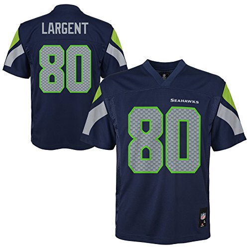 NFL Seattle Seahawks Steve Largent Youth Boys Player Jersey, Medium/(10-12), Navy