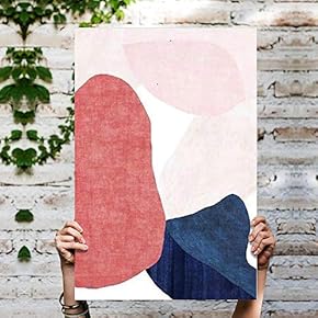 Canvas Wall Art Abstract Mountain Painting Artwork for Home Prints Framed - 12x18 inches