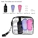 Ariza Clear Toiletry Bag Tsa Approved, Travel Accessories Toiletries Bags Carry On 3-1-1 Quart Sized Airport Airline Compliant Makeup Organizers with Zipper 3pcs/pack (Black)