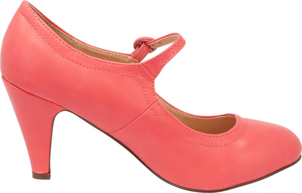 Chase & Chloe Womens Teardrop Cutout Heel Sandal Shoes Coral 9 - Image 3