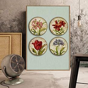 Floating Framed Canvas Wall Art for Living Room, Bedroom Plates Canvas Prints for Home Decoration Ready to Hang - 16x24 inches
