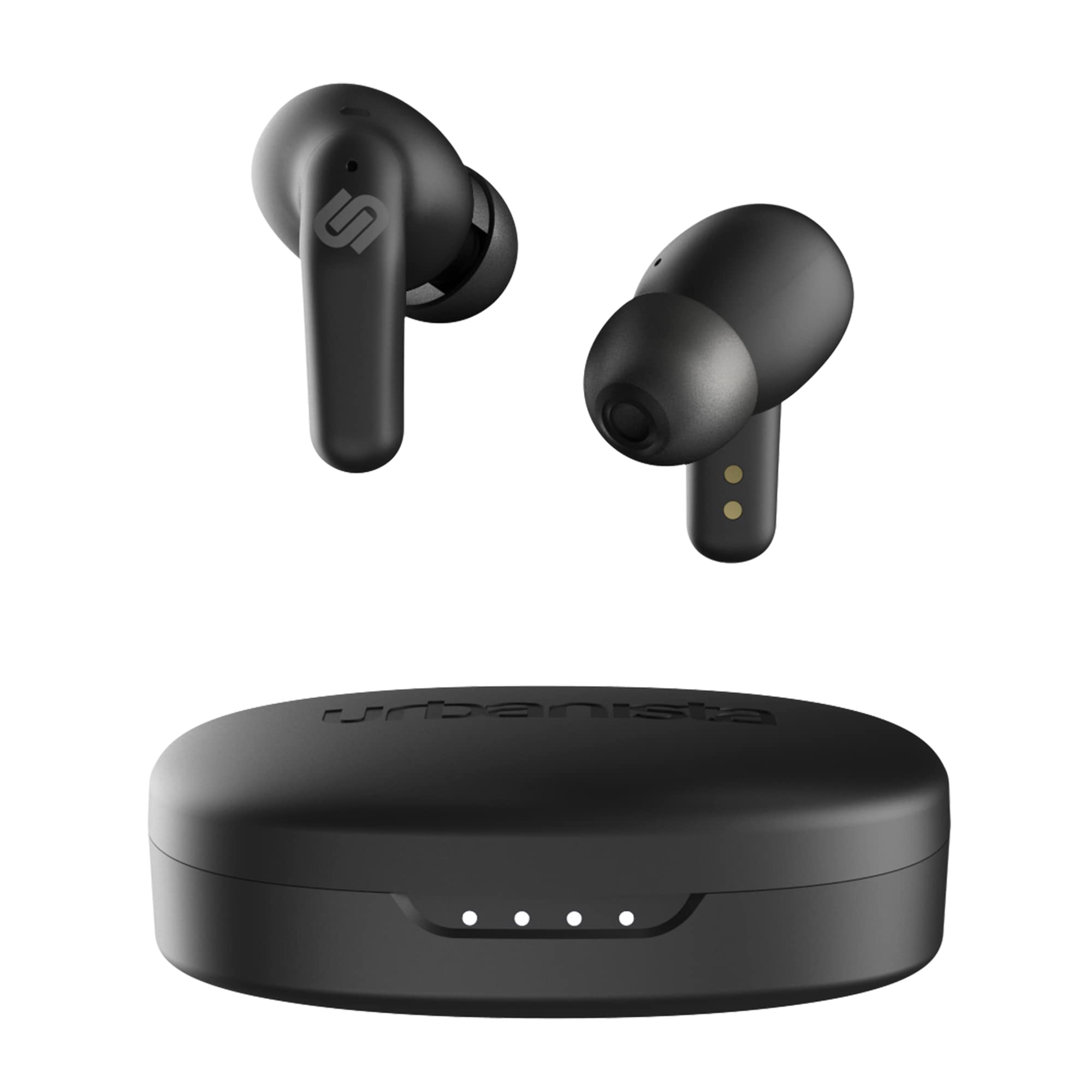 Urbanista Seoul Wireless Earbuds - Bluetooth Earphones With Microphone, 70ms Low Latency for Gaming, Dual-Mode, Fast Charge USB-C, 32H Playtime - Midnight Black