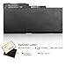 ZWXJ Laptop Battery CM03XL (11.1V 50Wh) for HP EliteBook 840 845 850 855 740 745 750 755 G1 G2 Series HSTNN-IB4R HSTNN-LB4R E7U24AA HP ZBook 14 G2 CM03050XL CO06 CO06XL CMO3 CMO3XL 717376-001